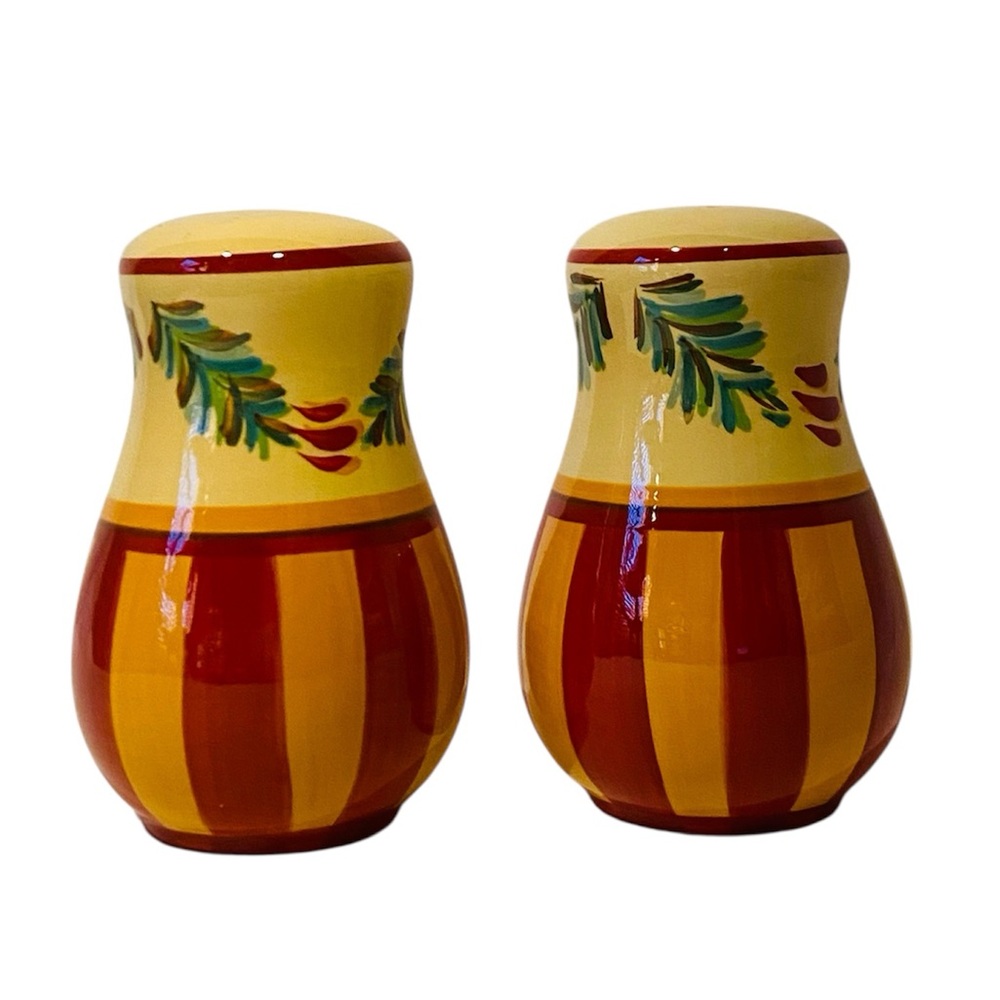 🧡Southern Living at Home Gail Pittman Siena Salt & Pepper Shaker Set ~ NIB 🧡❤️